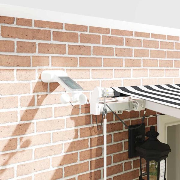 vidaXL Copertină retractabilă automat cu LED, antracit/alb, 600x300 cm