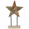 vidaXL Steaua de Crăciun Maro 31 x 15 x 46 cm Lemn solid de tec