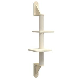 vidaXL Ansamblu pisici de perete cu st&acirc;lp de zg&acirc;riere, crem, 108 cm