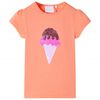 vidaXL Tricou pentru copii, portocaliu neon, 128