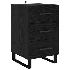 vidaXL Dulap de noapte Stejar Negru 40 x 40 x 66 cm Lemn compozit