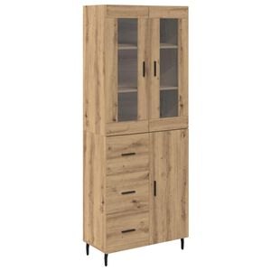 vidaXL Bufet 2 pcs Stejar Artizanal 69,5 x 34 x 180 cm Lemn compozit