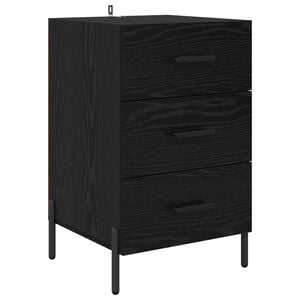 vidaXL Dulap de noapte Stejar Negru 40 x 40 x 66 cm Lemn prelucrat