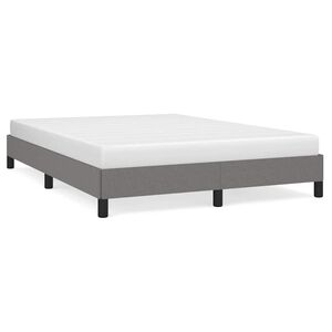 vidaXL Cadru de pat fără saltea, gri &icirc;nchis, 140x190 cm, textil