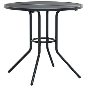 vidaXL Masă terasă rotundă, antracit, &Oslash;80x72,5 cm oțel vopsit electro.