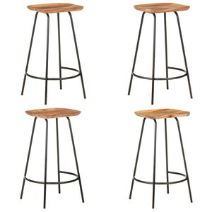 vidaXL Taburete de bar, 4 buc., lemn masiv de acacia