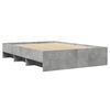 vidaXL Cadru de pat, gri beton, 120x190 cm, lemn prelucrat