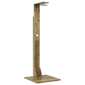 vidaXL Duș exterior 214,5 cm Lemn de pin impregnat și oțel inoxidabil