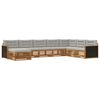 vidaXL Set de canapele de exterior 8 buc. Natural și gri deschis