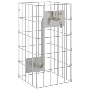 vidaXL Robinet Gabion Argintiu 26 x 25 x 50 cm Oţel inoxidabil