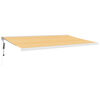 vidaXL Copertină retractabilă, galben/alb, 5x3 m, textil/aluminiu