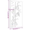 vidaXL Decorație perete de grădină 105x55 cm design bambus oțel Corten