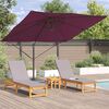 vidaXL Parasol Roma Roșu 286 x 284 x 265 cm Aluminiu și poliester