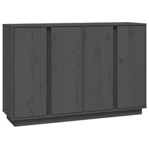 vidaXL Servantă, gri, 120x35x80 cm, lemn masiv de pin