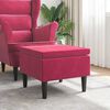 vidaXL Scaun cu picioare din lemn, roșu vin, catifea