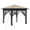vidaXL Gazebo cu 4 Pereți Laterali 2,6 x 2,6 m Crem și Antracit