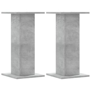 vidaXL Suporturi difuzoare 2 buc. gri beton 30x30x60 cm lemn prelucrat