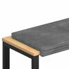 vidaXL Perna pentru bancă Catifea pufoasă Gri deschis Ad&acirc;ncime 35 cm