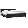 vidaXL Pat box spring cu saltea, negru, 200x210 cm, catifea