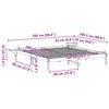 vidaXL Cadru de pat Alb 200 x 200 cm Lemn de pin masiv