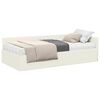 vidaXL Cadru de pat colțar cu saltea Altele Manual 2 pcs Crem Catifea