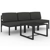 vidaXL Set mobilier de grădină cu perne, 4 piese, antracit, aluminiu