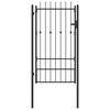 vidaXL Poartă de gard ASTEN 100 x 175 cm Metal Negru Blocat
