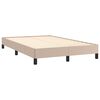 vidaXL Pat box spring cu saltea, cappuccino, 120x190cm piele ecologică