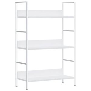 vidaXL Etajeră cărți 3 rafturi, alb, 60x27,6x90,5 cm, lemn prelucrat
