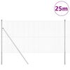 vidaXL St&acirc;lp de gard. Argintiu 25 x 1,4 m (plasă 12 x 12 mm) Oțel