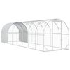 vidaXL Căsuță pentru pui Argintiu 800 x 200 x 200 cm Oțel Galvanizat