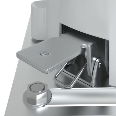 vidaXL Set stâlp pentru copertină, alb, 300x245 cm, fier
