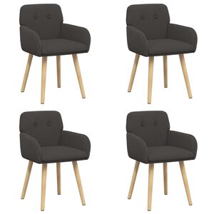 vidaXL Scaune de dining 4 buc. Boucl&eacute; Gri &icirc;nchis 59 x 57 x 85 cm