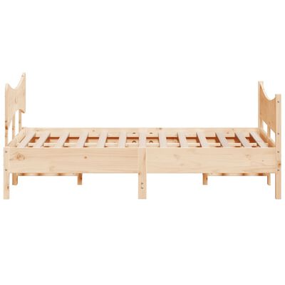 vidaXL Cadru de pat cu tăblie, 140x200 cm, lemn masiv de pin