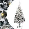 vidaXL Brad de Crăciun artificial Alb 180 cm PVC și Oțel și Plastic