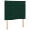 vidaXL Pat box spring cu saltea, verde &icirc;nchis, 80x200 cm, catifea