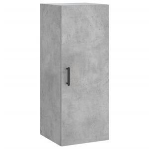 vidaXL Dulap montat pe perete, gri beton, 34,5x34x90 cm