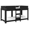 vidaXL Pat Etajat pentru Copii Stejar Negru 90 x 190 cm Lemn prelucrat