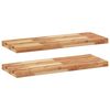 vidaXL Rafturi suspendate 2 buc. 80x30x4 cm lemn masiv acacia netratat