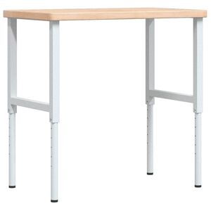 vidaXL Banc lucru 100x60x(73-99,5) cm lemn masiv stejar dreptunghiular