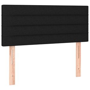 vidaXL Tăblie de pat, negru, 90x5x78/88 cm, textil