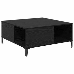 vidaXL Masă de cafea Stejar Negru 80 x 80 x 36,5 cm Lemn prelucrat
