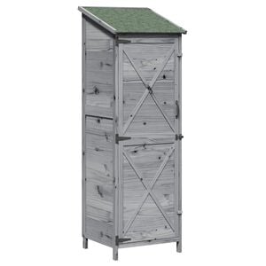 vidaXL Sălaș de grădină Gri 59,5 x 56 x 176,5 cm Lemn de Brad Solid