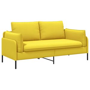 vidaXL Canapea cu 2 locuri Galben Deschis 188 x 81 x 89 cm Țesătură