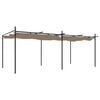 vidaXL Pergola cu acoperiș retractabil, gri taupe, 589x292x230 cm