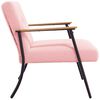 vidaXL fotoliu Roz 59 x 75 x 78 cm Țesătură moale asemănătoare l&acirc;nii