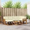 vidaXL Set de canapele de exterior cu pernă 7 pcs Natural și Crem