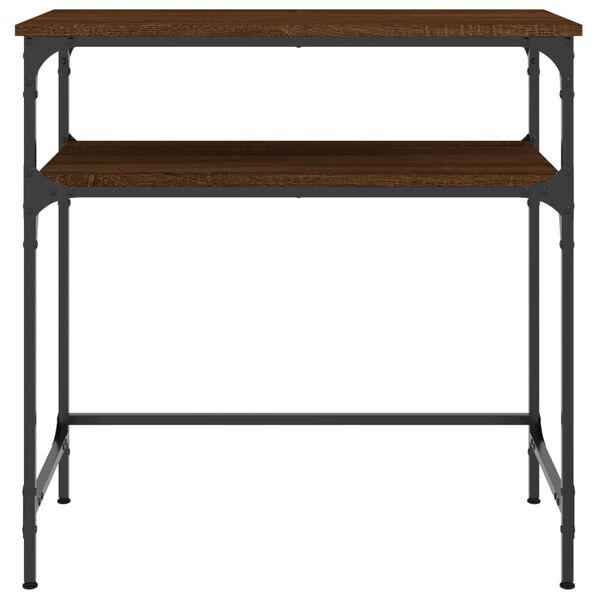 vidaXL Masă consolă, stejar maro, 75x35,5x75 cm, lemn prelucrat