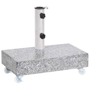 vidaXL Bază pentru umbrelă, gri deschis, 45x25x8,3 cm, granit