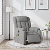 vidaXL Fotoliu electric de masaj rabatabil, gri deschis, microfibră